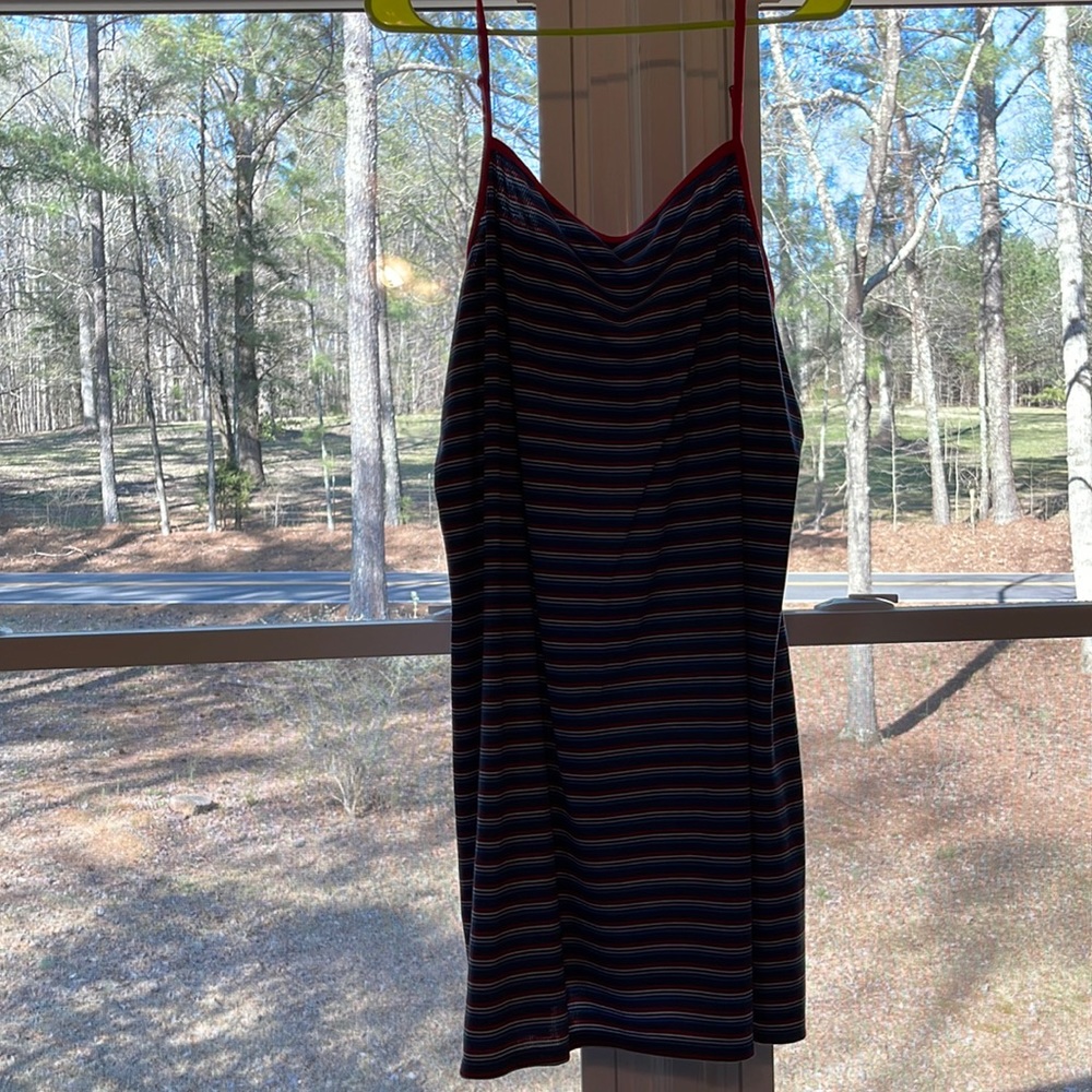 Spaghetti strapped striped dress